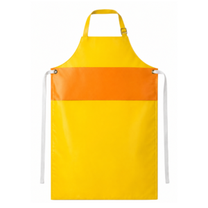 Delantal Industrial en Nitrilo-Neopreno Amarillo con Banda Frontal Naranja